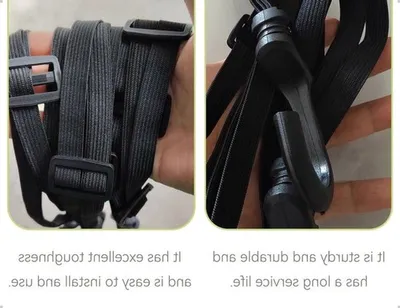 Set von 2 elastischen Fahrradgurten - verstellbare Gepäckspanngurte mit Haken für Motorrad und Fahrradhelm - ideal für