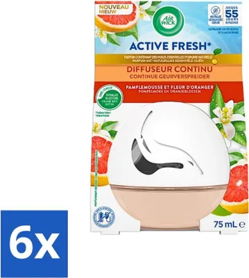 Zdjęcie produktu dla Air Wick Decosphere - Odświeżacz powietrza - Grejpfrut i kwiat pomarańczy - 75 g - Value Pack - 6 sztuk