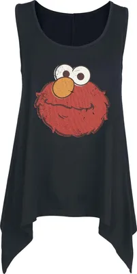 Produktbild von Sesame Street Top Damen Elmo schwarz L