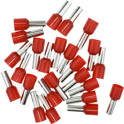 Produktbild von Aderendhülsen 10mm² (rot), isoliert, 25 Stück