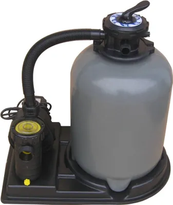 Produktbild von Sandfilteranlage 11 m³/h Pumpenleistung, 6-Wege-Verrohrungs- Ventil, 75Kg Sand