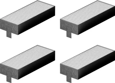 Four identical air filters are shown in a grid layout against a white background.