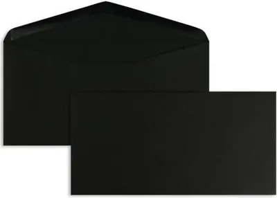 Produktbild von Briefumschläge DINlang 120g/qm gummiert VE=100 Stück schwarz