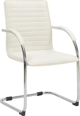 Produktbild von Besucherstuhl HLO-CP114 Kunstleder  weiß