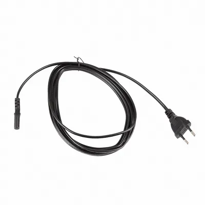 Produktbild von Netzkabel 3 m Eurostecker 300SW C7 auf 2-pin Euro Doppelbuchse schwarz