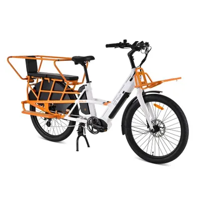 Produktbild von Berlin Elektro Cargo Bike 26 Zoll, 250W 48V, Doppelakku 998Wh, bis 125 km Reichweite, 7-Gang, hydraulische Scheibenbremsen