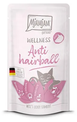 Produktbild von MjAMjAM Wellness Anti Hairball Rind – Nassfutter für Katzen, 12 x 125 g