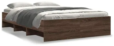Image de vidaXL Cadre de lit sans matelas Chêne brun 120x190 cm Bois composite