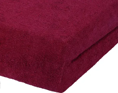 Produktbild von Frottee Spannbettlaken Bordeaux rot 200 X 220 + 40 CM