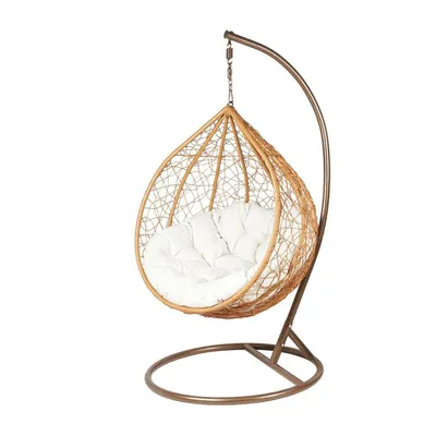 Produktbild von Hängesessel für den Garten VIRELLA XL, Braun / Natur + Beige