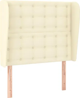 Produktbild von vidaXL Kopfteil mit Ohren Creme 103x23x118/128 cm Kunstleder