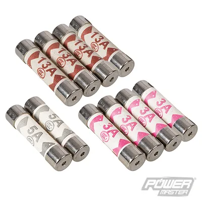 Produktbild von Powermaster - Sicherungen, 10 Stück - 3 A, 5 A und 13 A
