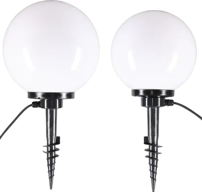 Produktbild von Kugelleuchten Außenlampe Kugellampe Erdspieß 2er-Set Ø 25/30cm Außenleuchte