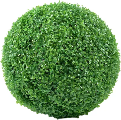 Produktbild von Künstliche Pflanzen-Formschnitt-Kugel, Dekoration, Kunstbuchsbaum-Kugel, UV-beständig, realistisch, mehrschichtig, für den Außenbereich, Hinterhof, Veranda, Garten, künstliche grüne Blätter, Kugeldekor