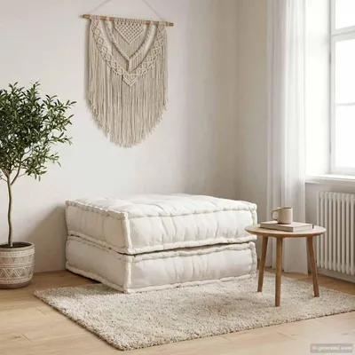 Zdjęcie produktu dla vidaXL Sofa modułowa element kremowy 70x70x36 cm tkanina