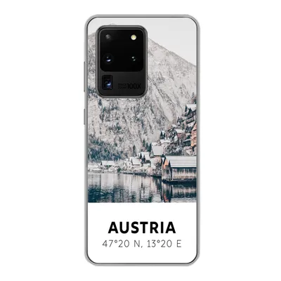 Produktbild von MuchoWow® Handyhülle Schutzhülle Hülle für Samsung Galaxy S20 Ultra Österreich - Wasser - Berge - Alpen Silikon Softcase Handy Hülle - Karteninhaber