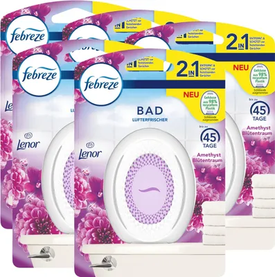 Produktbild von Febreze Bad Lufterfrischer Amethyst Blütentraum - Raumduft (5er Pack)