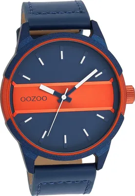 Produktbild von Oozoo Leder Herren Uhr Analog Quarzuhr Armband blau Timepieces D2UOC11232