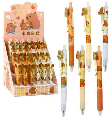 Obrázok produktu pre Gélové pero Capybara Modrý atrament 0,5 mm 14 cm Mix