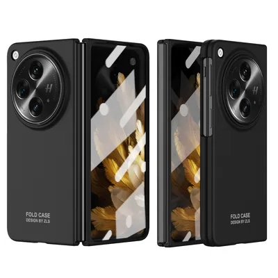 Obrázek produktu pro Pouzdro pro Oppo Find N3 Tvrdé PC pouzdro s ochrannou fólií na displej a ochranou pantu černé