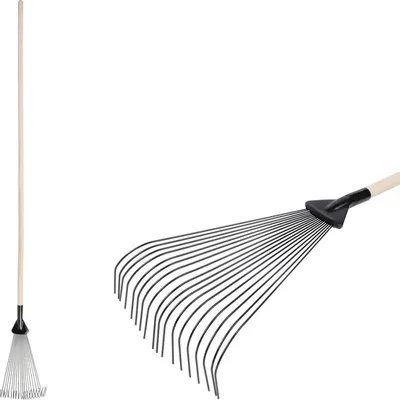 Produktbild von Laubbesen Strend Pro R115.WH, 18 Lamellen, Fächerbesen, verstellbar, Holzstiel