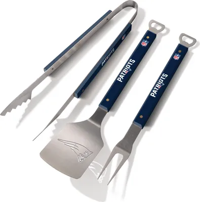 Produktbild von NFL New England Patriots Grillbesteck 3teilig Set Spirit Barbecue BBQ Grillzange