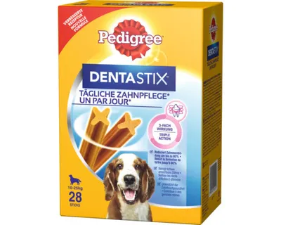 Produktbild von Pedigree DENTAstix für mittelgroße Hunde (10 - 25 kg) im 28er-Multipack
