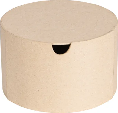 Produktbild von Décopatch Pappmaché, runde Schachtel Schublade 16x16x10 cm Kartonbraun BT087C