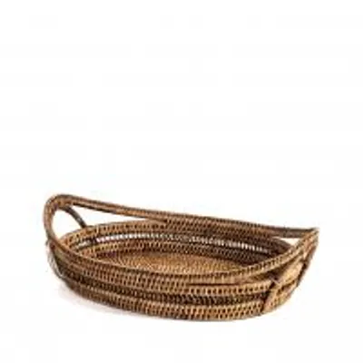 Immagine prodotto di H&H Vassoio Ovale In Rattan Cm 28X20X6H