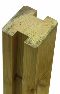 Produktbild von Plus Profilpfosten 268 cm 90 x 90 mm 2 Nut druckimrägniert grün