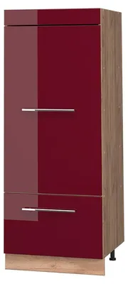 Produktbild von Küchenvorratsschrank Vicco Fame-Line Bordeaux Hochglanz/Goldkraft Eiche 60 cm, Model 62661