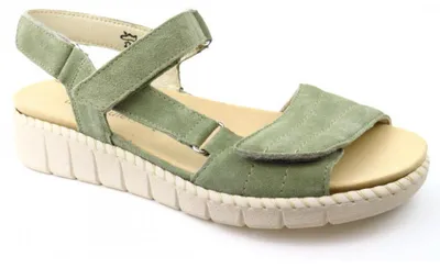 Produktbild von Waldläufer H-Lotta Damenschuhe Für lose Einlagen Sandalette Grün Freizeit, Schuhgröße:EUR 36.5 | UK 3.5