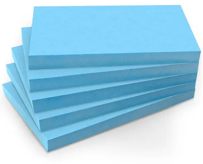 Hartschaumplatten, 5 Stück, 30x20x2 cm, Polystyrol, Blau