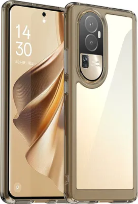 Produktbild von Schutzhülle für Oppo Reno10 Klar Rückseite Stoßfeste TPU Silikon Bumper Hülle Grau