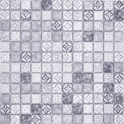 Produktbild von Keramik Mosaik Fliesen Jasba grau matt Retrooptik Küchenwand Badezimmerfliese Duschwand / 10 Mosaikmatten