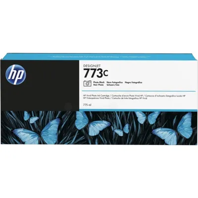 Produktbild von HP 773C Fotoschwarz DesignJet Tintenpatrone, 775 ml, HP DesignJet Z6600 Produktionsdruckerserie; HP DesignJet Z6800 Foto-Produktionsdruckerserie, Thermal Inkjet, Schwarz, Business, Unternehmen, Singapur, 53,3 mm