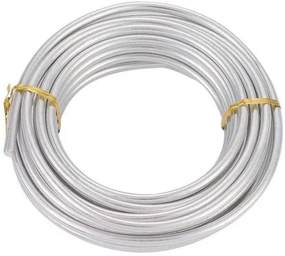 Zdjęcie produktu dla Srebrny drut aluminiowy 6 mm do rękodzieła i sztuki jubilerskiej (srebro)