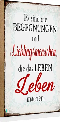 Produktbild von Holzschild Spruch 20x30cm Begegnungen Lieblingsmenschen