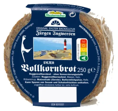 Zdjęcie produktu dla Mestemacher Sylt chleb razowy okrągły bez konserwantów 250g
