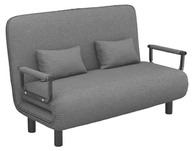 Immagine prodotto di Divano letto - Divano trasformabile - Letto a scomparsa - Divano letto - Poltrona letto - Grigio - Schienale regolabile