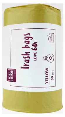 Produktbild von 50 Stück LDPE Müllsäcke Abfallbeutel 60L Gelb