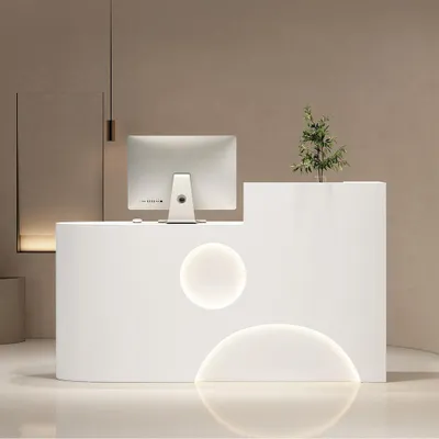 Produktbild von Ladenkasse kleine Theke Ladentheke kassen Empfangstheke Empfangstisch links Weiß  100*60cm【B Paopao 100】