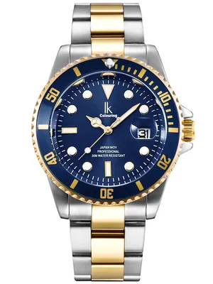 Produktbild von Alienwork Armbanduhr Herren Damen Silber Edelstahl Metallarmband Kalender Datum Marineblau Klassik Elegant