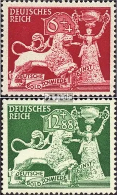 Produktbild von Briefmarken Deutsches Reich 1942 Mi 816-817 (kompl.Ausg.) gestempelt Goldschmiedekunst
