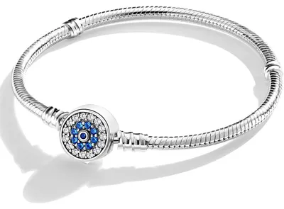 Productafbeelding van Slangenarmband met kogelgesp, 925 sterling zilver, 18 cm