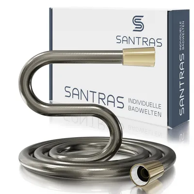 Produktbild von SANTRAS® Duschschlauch aus Kunststoff 1/2" in Aranja/Edelmessing - 1,50 m Brauseschlauch