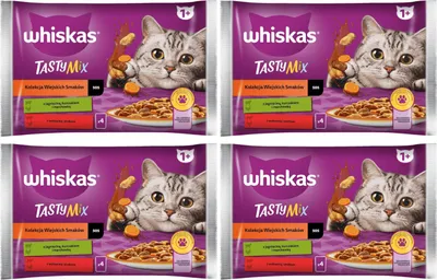 Produktbild von Whiskas Adult Sachet-Kollektion mit ländlichen Aromen in Soße  mit Lamm, Huhn, Karotte, Rind und Geflügel 4 x (4 x 85 g)