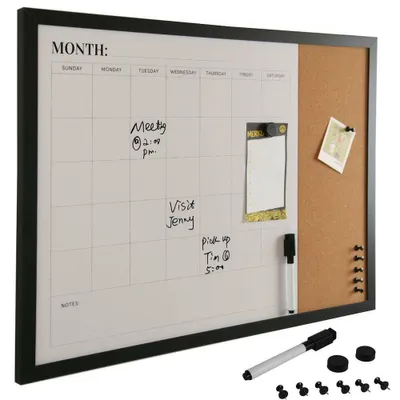 Immagine prodotto di Bacheca Memo Lavagna Magnetica Bianca e Sughero Combinata 60x40cm Casa Ufficio