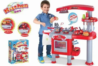 Obrázek produktu pro Hračka G21 Dětská kuchyňka velká s příslušenstvím červená