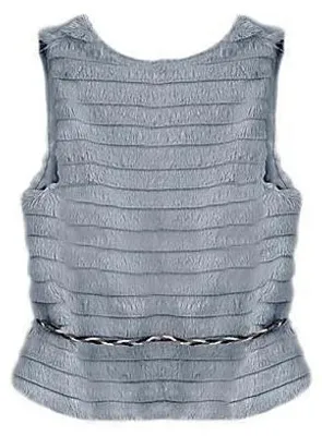 Produktbild von Vinrose Gilet weiche Weste Fell grau 110/116